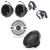 Clarion Classic Grill UTV 6.5" Marine Speaker Bundle including White & Black speaker grills, SSV Works 6.5" speaker pods and 2.0" cage mounts