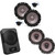 Alpine SXE-1751S 6 1/2" 2-Way Component Speakers & SXE-1726S 6 1/2" 2 way Coaxial Speakers w/ PWE-S8 Powered 8inch Woofer Bundle