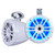 Memphis Audio 1 Pair of MXA82TW 8" Wake Tower Speakers in White With Swivel Mounting Clamps and MM600.2V 2-Channel Marine Amplifier and LED Controller and Remote