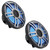 Hertz 2 Pair HMX 6.5 S-LD-G 6 1/2" Gray Grill Coaxial Marine Speakers with HCP 4MDK Marine 4 Channel Amplifier and HM-RGB-1-BK Marine RGB LED Controller with RF Remote Control