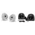 JL Audio 6.5" M6 Classic Grill White Speakers w/ Lower Fairing Speaker Pod Adaptors For 2014-Up Harley Davidson® Touring Model Motorcycles With OEM Or Aftermarket Air-Cooled Lowers