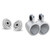JL Audio M6 6.5" Classic Grill White Speakers & 12KMTESW White Single Tower Enclosures