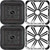 Kicker (2) 46L7T102 L7T L7-Thin 10-Inch (25cm) Subwoofer, Dual Voice Coil, 2-Ohm, 500 Watt w/ Chrome LED Grill Bundle