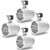 Hertz 8" Marine Tower Speakers (2 Pair / 4 Speakers) – White with Clamp Mount – HTX-8-M-CL-W – Boat Audio Upgrade for Wake & Surf Boats