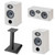 Focal Vestia N1 Bookshelves (Light Wood) Pair And Focal Vestia Center Channel And Center Channel Stand