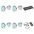 JL Audio XDM800/8 w/ (4) M3-770X-S-Gw-i RGB LED 7.7 Sport Grill White Speakers & LED Remote