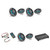 JL Audio XDM600/6 w/ (3) M3-770X-S-Gm-i LED 7.7 Sport Grill Gunmetal Speakers & LED Remote