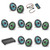 JL Audio XDM600/6 w/ (6) M6-770X-S-Gmti-i, RGB LED, Gunmetal & Titanium Sport Grille Speakers & LED Controller