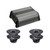 PowerBass PBM-600.4 Amp + 4 XL-82SS 8in Powersports Speakers