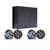 Wet Sounds SYN-DX4 Amp + 4 REVO 6 V3 6.5in Marine Speakers, XS-G-SS Grille