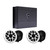 Wet Sounds SYN-DX4 Amp + 4 ZERO 6.5in Marine Speakers, White Grille