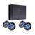 Wet Sounds SYN-DX4 Amp + 4 REVO 6 V3 6.5in Marine Speakers, XS-B-SS Grille