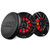 DS18 NXL-6/BK 6.5-Inch Marine Coaxial Speakers with RGB LEDs, 100W RMS, Matte Black, Pair