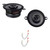 Kenwood KFC-X3C 3.5in Dash Speakers, 1 Pair + Metra 72-6515 Harnesses