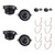 Kenwood KFC-X3C 3.5in & KFC-6966S 6x9 Speakers, 8-Pack + Metra 72-6515
