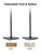 ErgoAV ERSSM2-01B - Bookshelf Speaker Stand - Adjustable height - Used, Very Good