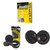 JBL Stage3637FAM Stage3 6-1/2" Three-Way Car Audio Speakers - No Grills with RKXSK Roadkill Speaker Sound Deadening Kit 2-Peice: 1.7sq-ft total (10” x 12”) and RKFR6 Fast Rings 6" & 6.5"