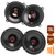JBL 1 Pair of CLUB-620FAM 6.5" Shallow Coax Speakers (No Grill) and 1 Pair of CLUB-522FAM 5.25" Coax Speakers
