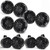 MB Quart Bundle- 3 Pair NP1-116 Premium Waterproof 6.5 Inch Marine Speakers with 2 Pair NPT1-120 8" Tower Speakers Premium Marine Speakers (Black Frame with Black, Silver and White Grills Included)