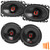 JBL 1 Pair of CLUB-620FAM 6.5" Shallow Coax Speakers (No Grill) and 1 Pair of CLUB-6422FAM 4x6" Coax Speakers
