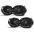 MB Quart Bundle- 2 Pairs of NP1-169 6x9" Premium Marine Speakers (Black Frame with Black, Silver and White Grills Included)