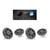 JL Audio A60 Marine Stereo & 4 M3 6.5" Speakers (2 Pairs) - Gunmetal Sport Grilles, Non-LED