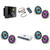 JL Audio MM50 & MV600/6i w/ (3) M6-880X-S-Gmti-i, RGB LED, Gunmetal & Titanium Sport Grille Speakers & LED Controller