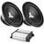 JL Audio Two 12W0v3-4 Subwoofers with JD250/1 Bass Package - Two 12" W0 Subwoofers with 250 Watt Monoblock Amplifier