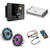 JL Audio MM50 & MHD600/4 w/ M6-880X-S-Gmti-i, RGB LED, Gunmetal & Titanium Sport Grille Speakers & LED Controller