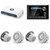 JL Audio MM105 & MV400/4i w/ (2) M6-880X-C-3Gw 8.8, Gloss White, White Tweeter, Classic Grille Speakers