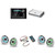 JL Audio MM105 & MHD600/4 w/ (2) M6-770X-S-GwGw-i, RGB LED Gloss White, Sport Grille Speakers & LED Controller