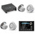 JL Audio MM105 & XDM200/2 w/ (2) M6-880X-C-3Gw 8.8, Gloss White, White Tweeter, Classic Grille Speakers