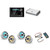 JL Audio MM105 & MHD600/4 w/ (2) M6-880X-S-GwGw-i, RGB LED Gloss White, Sport Grille Speakers & LED Controller
