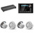 JL Audio MM105 & XDM800/8 w/ (2) M6-880X-C-3Gw 8.8, Gloss White, White Tweeter, Classic Grille Speakers