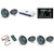 JL Audio MM105 & MV600/6i w/ (3) M3-770X-S-Gm-i LED 7.7 Sport Grill Gunmetal Speakers & LED Remote