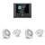 JL Audio Marine MM55 Media Master Source Unit & ( 2 Pair ) M3 6.5" Classic Grill White Marine Speaker Bundle