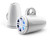 JL Audio OEM M3-770ETXv3-Gw-S-Gm-i - M3 7.7" Marine Tower Speakers (pair) - LED Gloss White / Gunmetal Sport Grilles - Used, Open Box