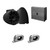 Wet Sounds REV 10 SE Black + Silver Fixed Clamp + SYN-DX2 Amp