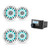 JL Audio M200 6.5" RGB LED Marine Speakers & Clarion CMM-10 Bluetooth Stereo Bundle - 4 Speakers, White Sport