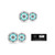 JL Audio M200 6.5" RGB LED Marine Speakers & Fusion MS-RA60 Bluetooth Stereo Bundle - 4 Speakers, White Sport
