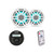 JL Audio M200 6.5" RGB LED Marine Speakers & Kicker KMC2 Bluetooth Stereo with Kicker KMLC LED Controller Bundle - 2 Speakers, White Sport