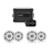 JL Audio M200 6.5" Marine Speaker & AP200/4BT Bluetooth Amplifier Bundle - 4 Speakers (2 Pairs), White Sport, Non-LED