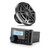 JL Audio M200 6.5" Marine Speaker & Clarion CMM-10 Bluetooth Stereo Bundle - 2 Speakers (1 Pair), Gunmetal Sport, Non-LED