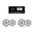 JL Audio M200 6.5" Marine Speaker & Fusion MS-RA60 Bluetooth Stereo Bundle - 4 Speakers (2 Pairs), White Sport, Non-LED
