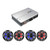 MTX MA800.4 Amp + 4 MA8C-B 8in Black RGB Marine Speakers