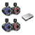 MTX MA800.4 Amp + 4 MA8H-BP 8in Black RGB Tower Horn Speakers