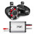 MTX PS400.2 Amp + PS8H-BP 8in RGB UTV Horn Pods, Pair