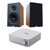 WIIM AMP SILVER STREAMING AMPLIFER WITH ELAC DEBUT 3.0 BOOKSHELVES-DB53 WALNUT