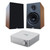 WIIM AMP SILVER STREAMING AMPLIFER WITH ELAC DEBUT 3.0 BOOKSHELVES-DB63 WALNUT