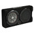 Kicker 47TRTP122 12-Inch Thin Down Firing Subwoofer And Passive Radiator Enclosure, Kicker CX800 amplifie